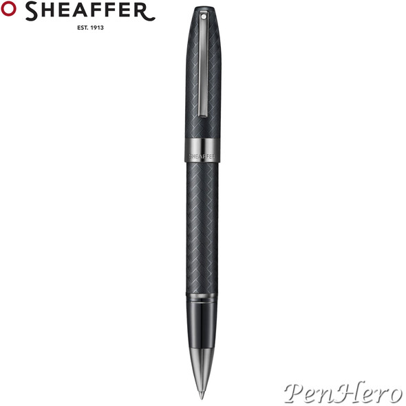 Sheaffer Legacy Chevron Black Rollerball Pen with FREE Leather Pouch