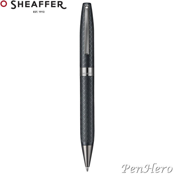 Sheaffer Legacy Chevron Black Ballpoint Pen with FREE Leather Pouch