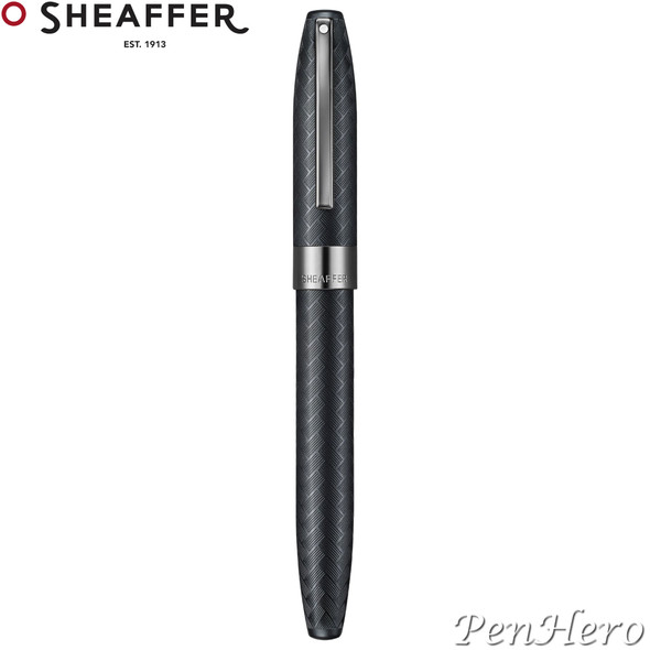 Sheaffer Legacy Chevron Black Fountain Pen Medium with FREE Leather Pouch