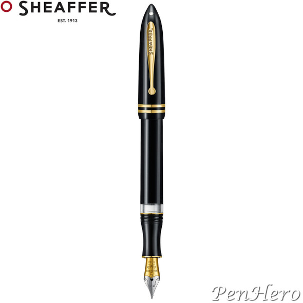 Sheaffer Balance III Black with Gold Plated Trim Piston-Fill Fountain Pen Fine
