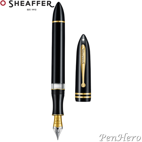 Sheaffer Balance III Black with Gold Plated Trim Piston-Fill Fountain Pen Fine