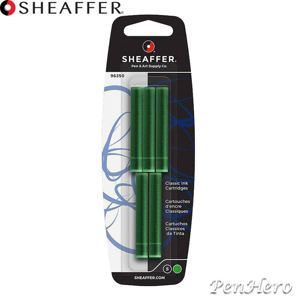 Sheaffer Skrip Ink Cartridges Green - Pack of Five