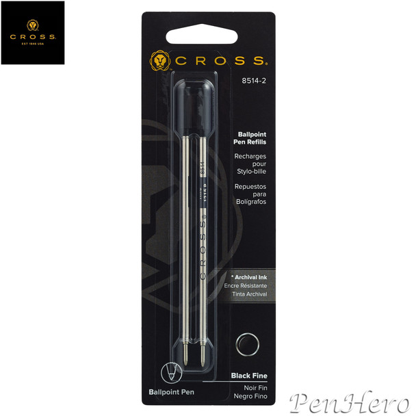 Cross Ballpoint Refill Fine Black - Dual Pack