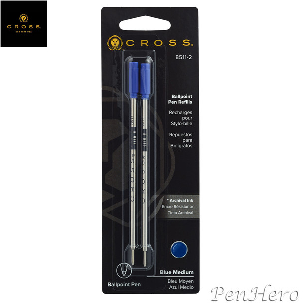 Cross Ballpoint Refill Medium Blue - Dual Pack