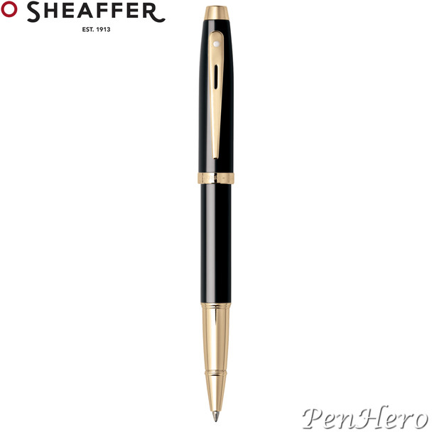 Sheaffer 100 Gloss Black G/T Rollerball Pen