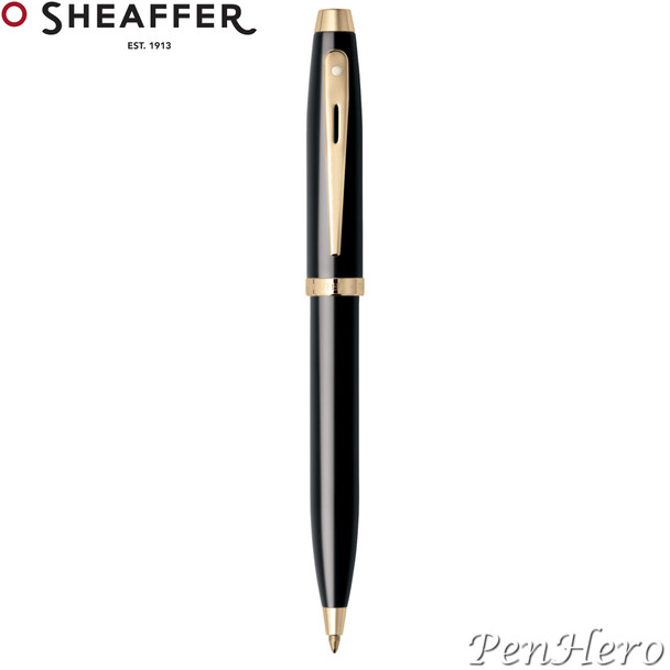 Sheaffer 100 Gloss Black G/T Ballpoint Pen