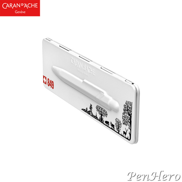 Caran d'Ache 849 TOTALLY SWISS PAPERCUT ballpoint pen 849.754, with holder