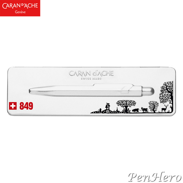 Caran d'Ache 849 TOTALLY SWISS PAPERCUT ballpoint pen 849.754, with holder