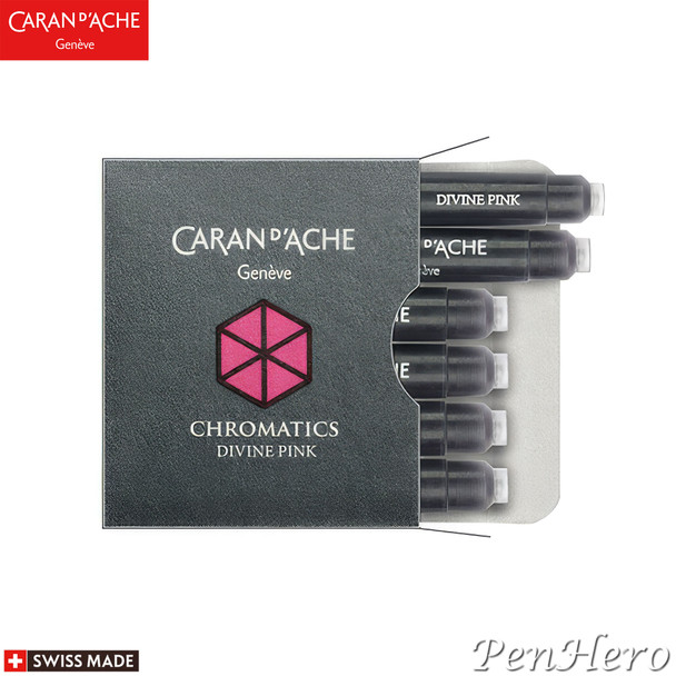 Caran d'Ache Ink Cartridges Divine Pink Pack of 6