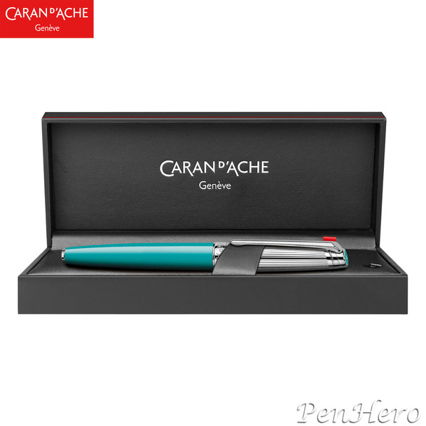 Caran d'Ache Leman V2 Bicolor Turquoise Fountain Pen Medium 4799.171