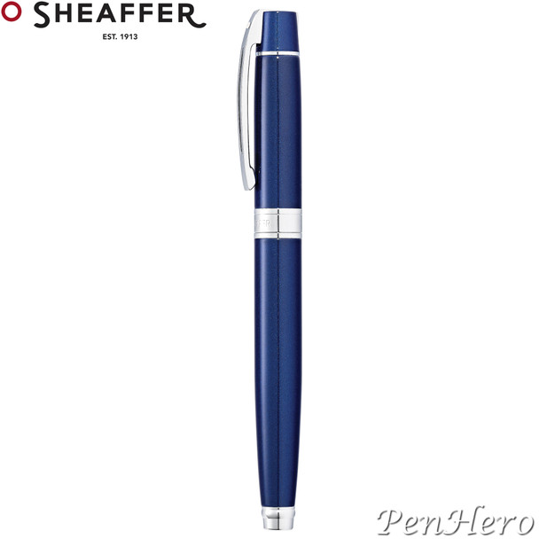 Sheaffer 300 Glossy Blue Lacquer Fountain Pen Fine