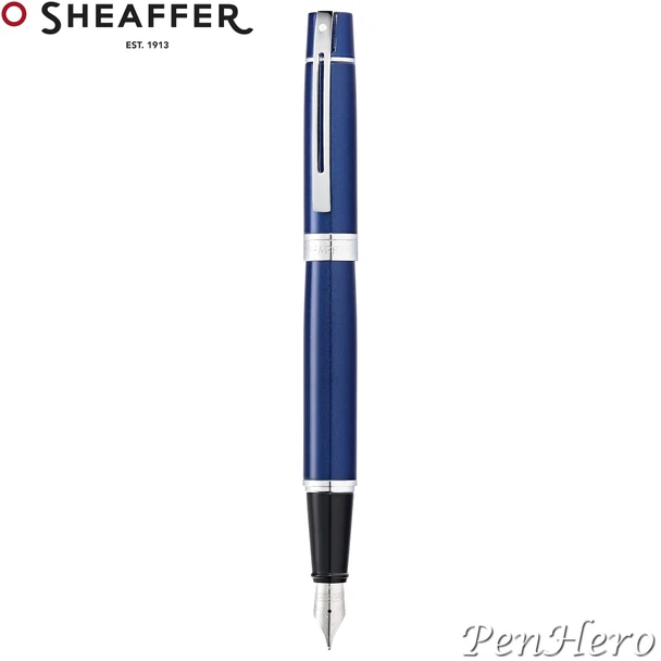 Sheaffer 300 Glossy Blue Lacquer Fountain Pen Fine