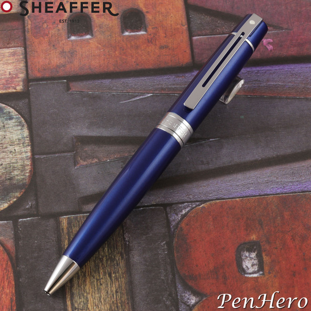 Sheaffer 300 Glossy Blue Lacquer Ballpoint Pen