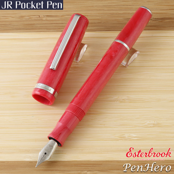 Esterbrook JR Pocket Pen Carmine Red Fountain Pen 1.1 Stub EJRRED-S