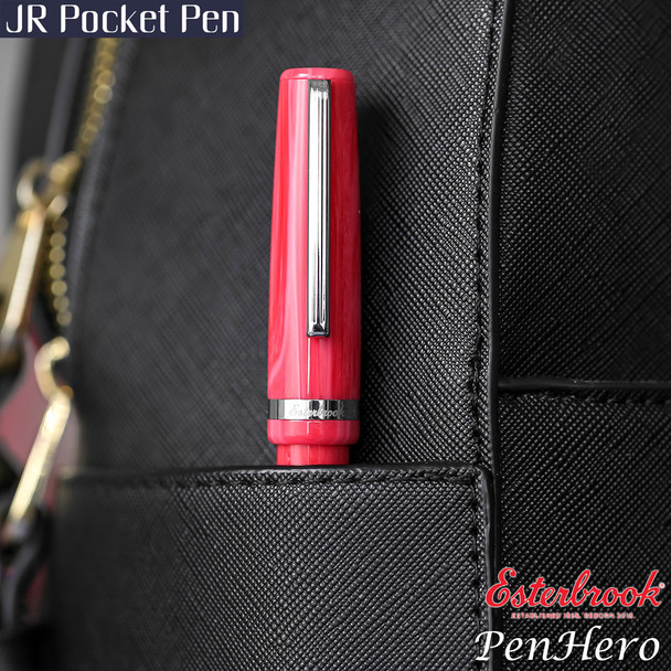 Esterbrook JR Pocket Pen Carmine Red Fountain Pen 1.1 Stub EJRRED-S
