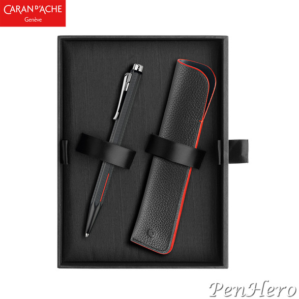 Caran d'Ache Ecridor Racing Ballpoint Pen & Leather Case