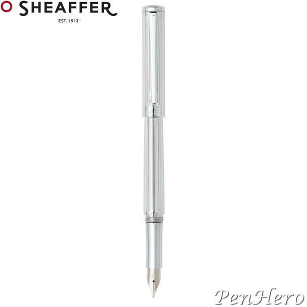 Sheaffer Intensity Fluted Chrome Fountain Pen Fine
