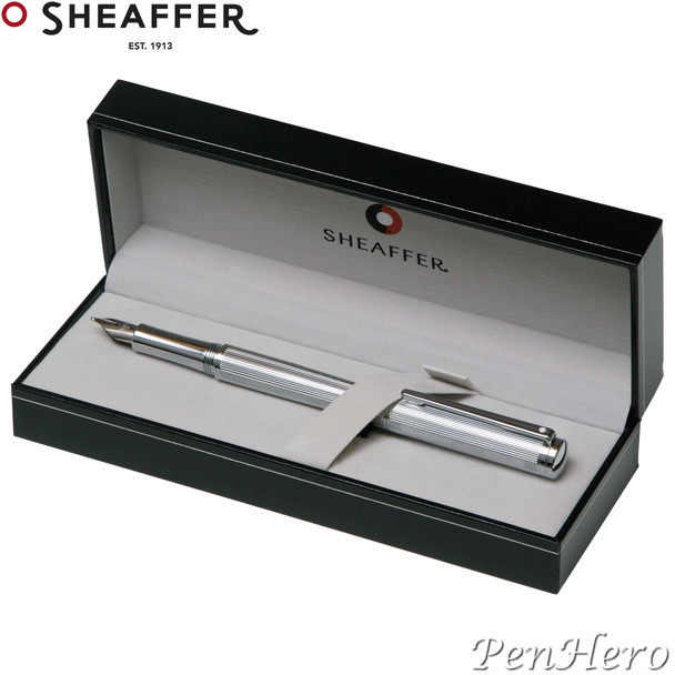 Sheaffer Intensity Fluted Chrome Fountain Pen Fine