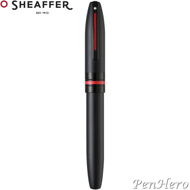 Sheaffer Icon Matte Black Lacquer Rollerball Pen with FREE Leather Pen Case