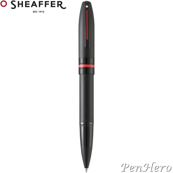 Sheaffer Icon Matte Black Lacquer Rollerball Pen with FREE Leather Pen Case