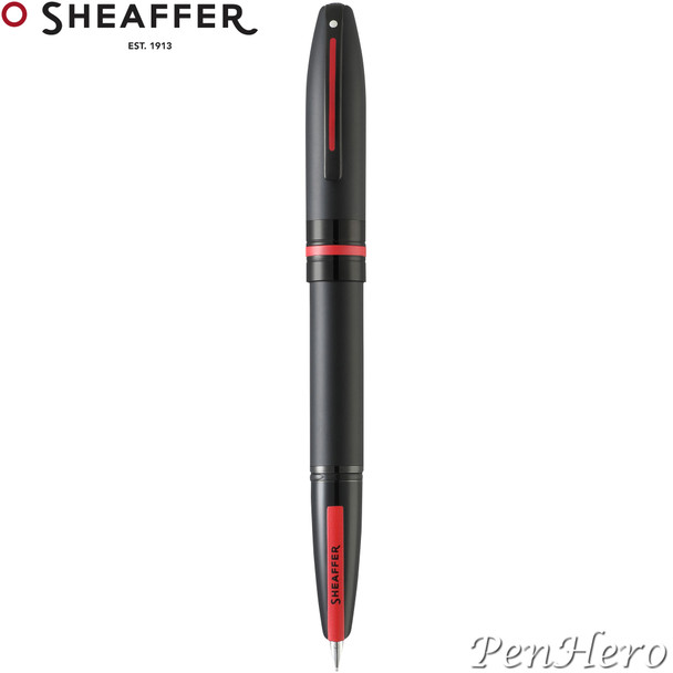 Sheaffer Icon Matte Black Lacquer Fountain Pen Medium with FREE Leather Pen Case