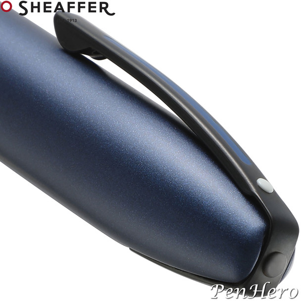 Sheaffer Icon Metallic Blue Lacquer Rollerball Pen with FREE Leather Pen Case