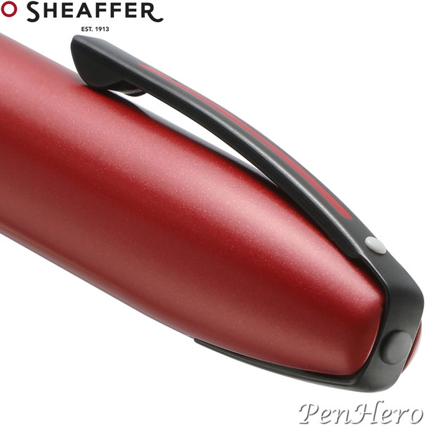 Sheaffer Icon Metallic Red Lacquer Fountain Pen Medium with FREE Leather Pen Case