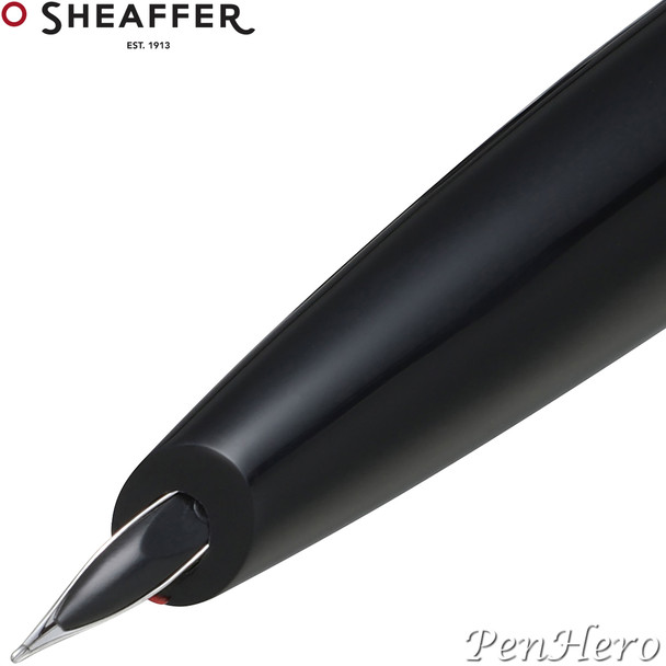 Sheaffer Icon Metallic Red Lacquer Fountain Pen Fine with FREE Leather Pen Case