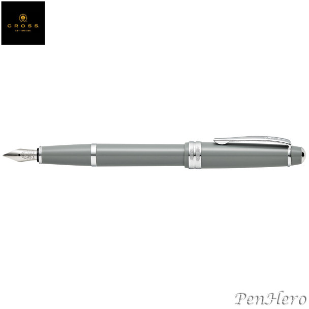 Cross Bailey Light Polished Gray Resin Fountain Pen Medium AT0746S-3MS