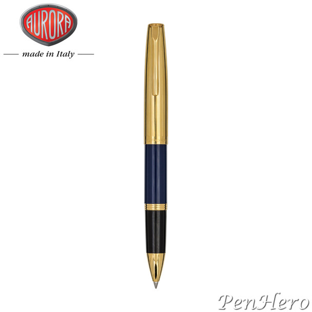 Aurora Duo Cart Dark Blue Rollerball Pen DC77-DB
