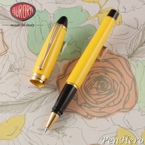Aurora Ipsilon Yellow Rollerball Pen B71-Y