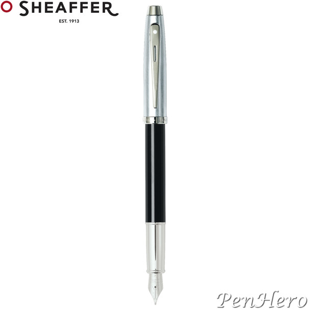 Sheaffer 100 Gloss Black Fountain Pen Fine