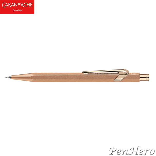 Caran d'Ache 844 Brut Rosé 0.7mm Pencil 844.997, with holder