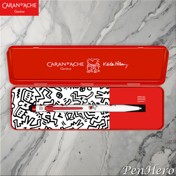 Caran d'Ache 849 KEITH HARING White - Special Edition Ballpoint Pen