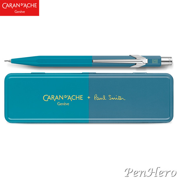 Caran d'Ache 844 PAUL SMITH Cyan Blue & Steel Blue Limited Edition 0.5 mm Pencil