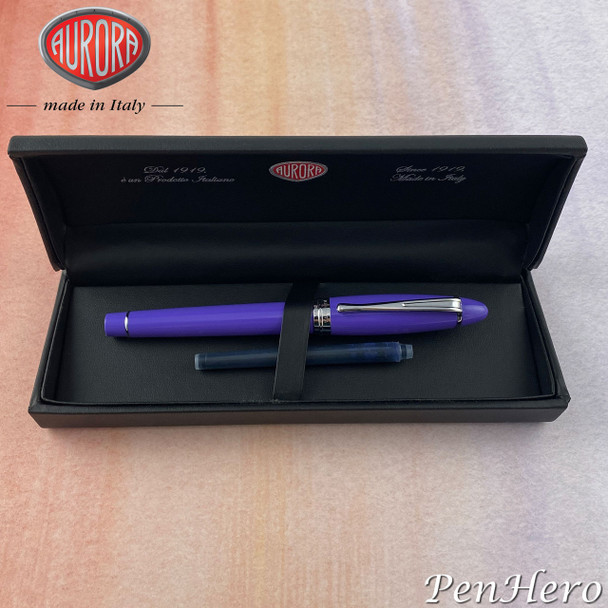 Aurora Ipsilon Spring Primavera Purple Fountain Pen Extra Fine Nib