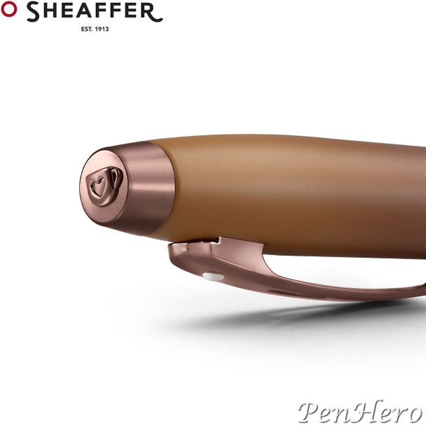 Sheaffer 100 Coffee Edition Matte Brown Fountain Pen with Regal Brown PVD Trim Medium