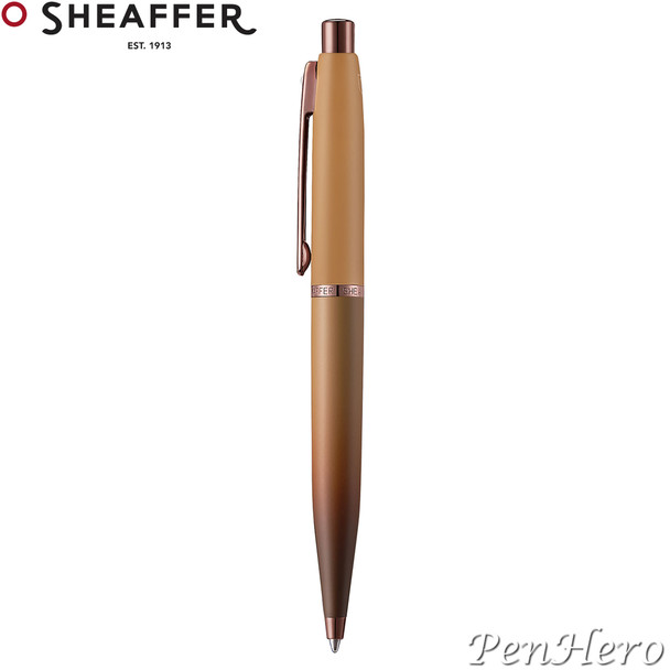 Sheaffer VFM Coffee Edition Matte Brown Ballpoint Pen with Regal Brown PVD Trim