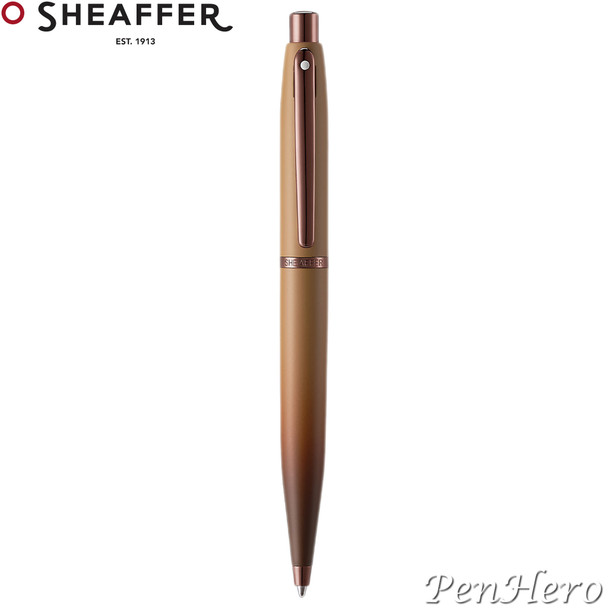 Sheaffer VFM Coffee Edition Matte Brown Ballpoint Pen with Regal Brown PVD Trim
