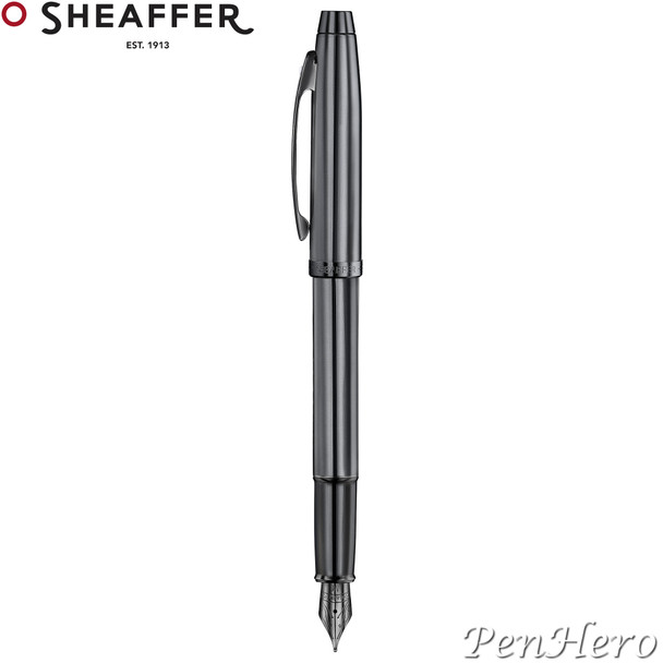 Sheaffer 100 Dark Gunmetal Lacquer Fountain Pen Medium