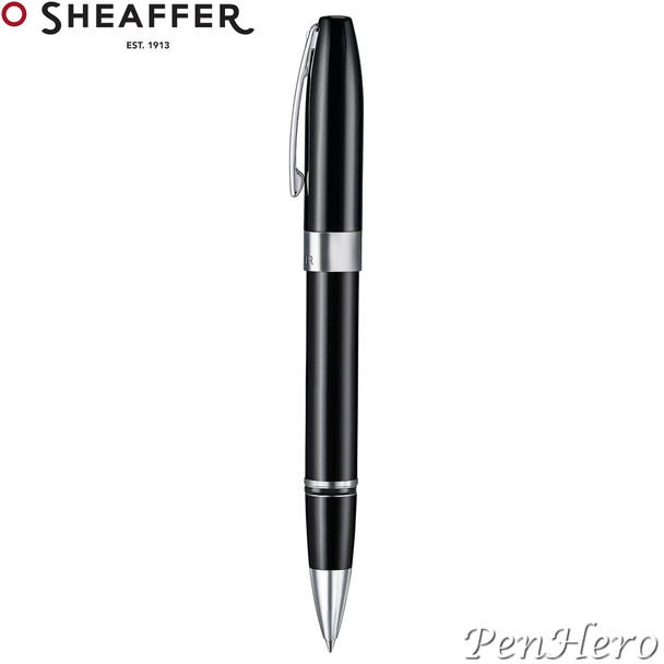 Sheaffer Legacy Glossy Black Rollerball Pen with FREE Leather Pouch