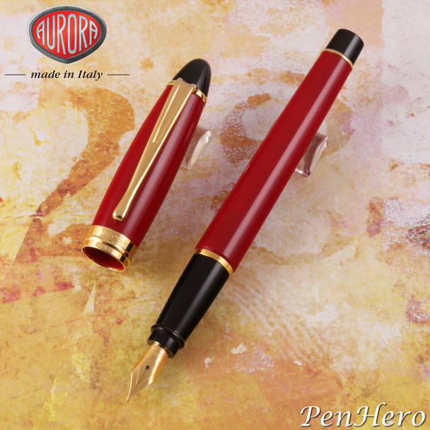 Aurora Ipsilon Red Fountain Pen Broad Nib B11-R-B