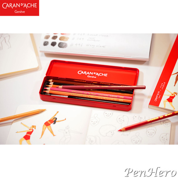 Caran + Nina Cosford Creative Set of 12 Pencils + Brush