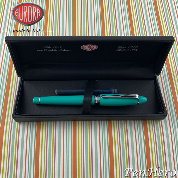Aurora Ipsilon Summer Estate Green Fountain Pen Extra Fine Nib