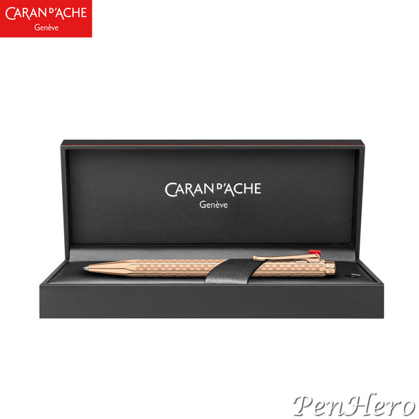 Caran d'Ache Ecridor Damier Rose Gold-coated Ballpoint Pen