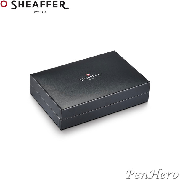 Sheaffer Legacy Glossy Black and Chrome Ballpoint Pen with FREE Leather Pouch