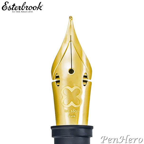 Esterbrook Estie Nouveau Bleu Gold Plate Trim Fountain Pen Fine Flex
