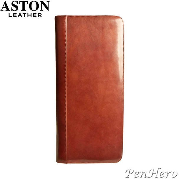 Aston Leather Collector's 40-Pen Case Cognac