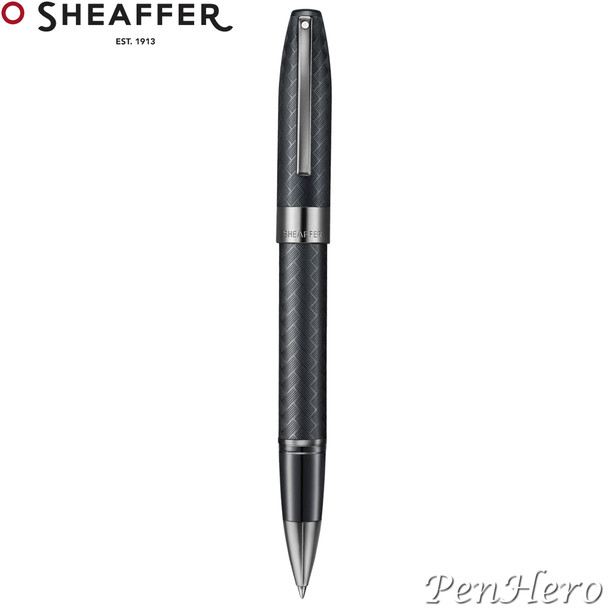 Sheaffer Legacy Chevron Black Rollerball Pen with FREE Leather Pouch
