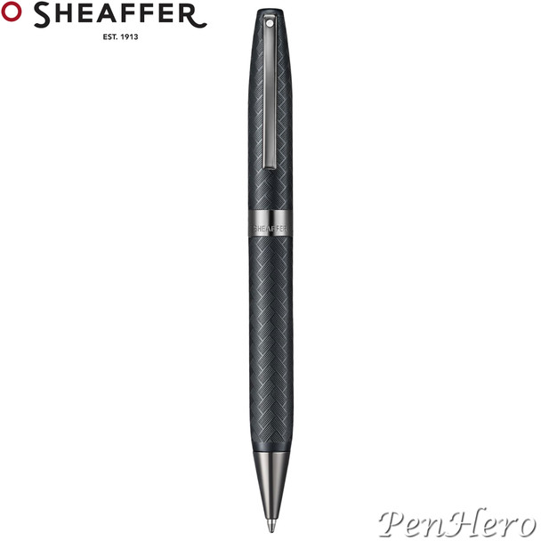 Sheaffer Legacy Chevron Black Ballpoint Pen with FREE Leather Pouch